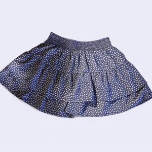 Subdued purple flower print skirt with built in shorts